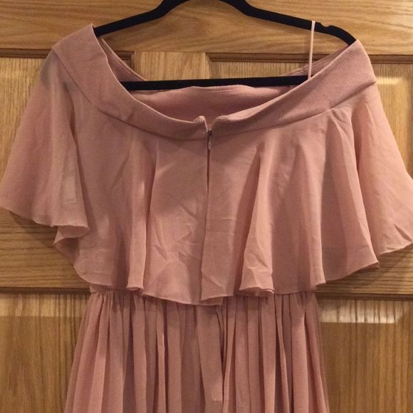 The PopulationViolet Off the Shoulder ChiffonGown - Picture 7 of 12